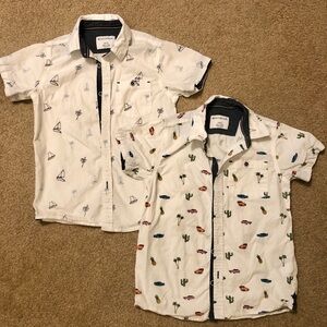 2 Boy Button Down Tropical Print sz 5 y